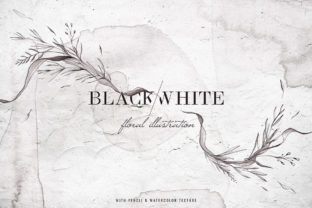 Download Black & White Watercolor Floral - Floral Collection
