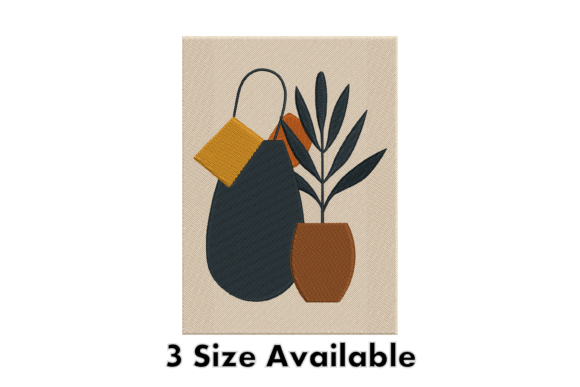 Download Modern Vase &amp; Plant Embroidery Art - Plant Collection