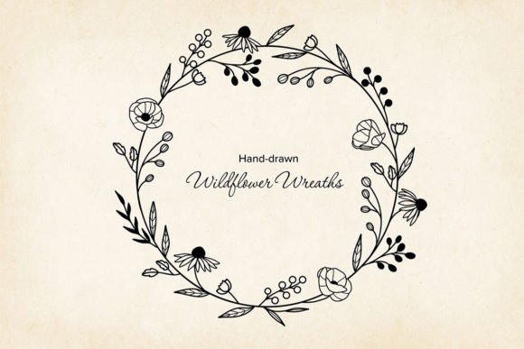 Download Hand-drawn Vector Floral Garland SVG - Premium Resources