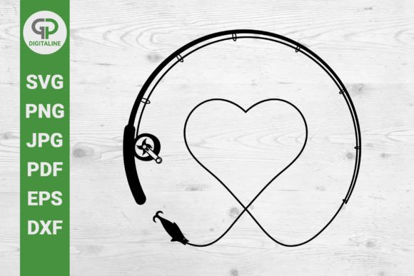Download Love Fishing SVG Fishing Rod, Heart SVG - Fishing rod Collection