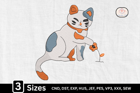 Download Cute Floral Cat - Floral Collection