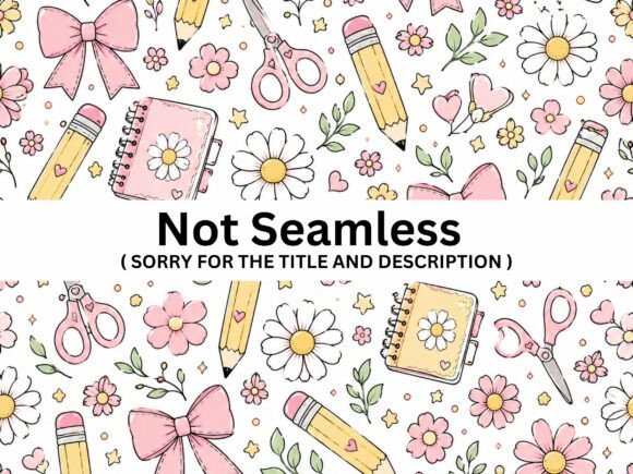 Download Floral School Supplies Pattern PNG - Floral Collection