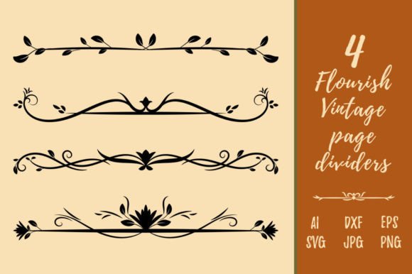 Download Decorative Vintage Floral Page Divider - Floral Collection