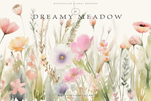 Download Wild Flowers Floral Border Clipart Set - Premium Resources