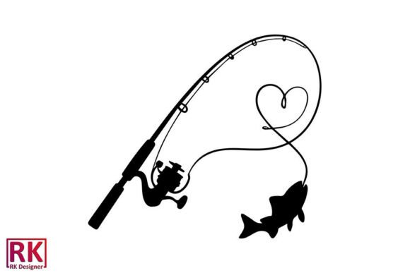 Download Fishing Rod SVG Love Fish SVG Heart SVG - Fishing rod Collection