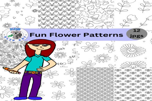 Download Floral Lineart Patterns Black and White - Floral Collection