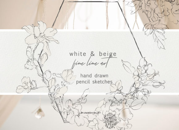 Download Pencil Sketched Fine Line Flowers - Sketch Collection