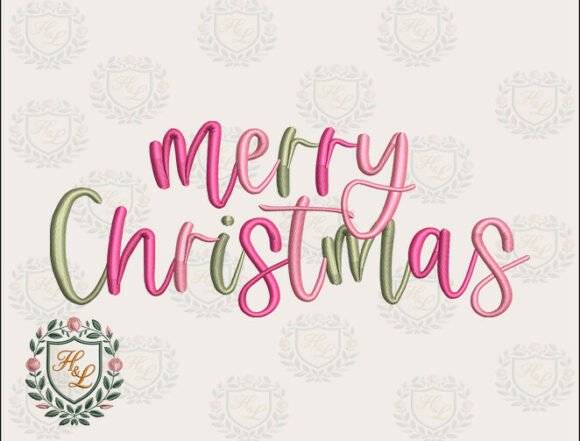 Download Girly Merry Christmas Embroidery Files - Embroidery files Collection