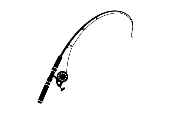 Download Fishing Rod with Reel and Line Isolated - Fishing rod Collection