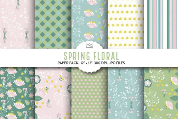 Download Floral Digital Paper, Modern Patterns - Floral Collection