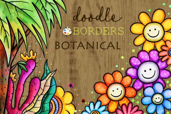 Download Doodle Floral Botanical Page Borders - Premium Resources