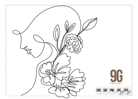 Download Abstract Woman Face Drawing One Line Svg - One line svg Collection