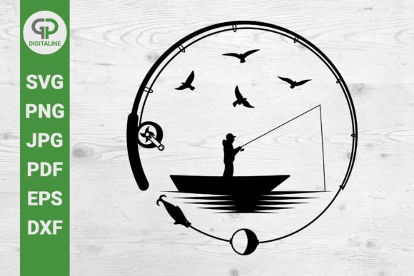 Download Fisherman SVG Birds and Fishing Rod SVG - Fishing rod Collection