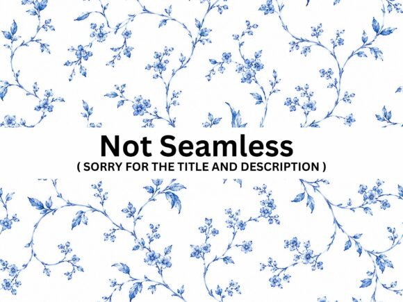 Download Blue Vintage Floral Seamless Pattern - Floral Collection