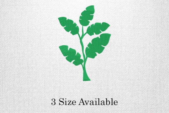 Download Monstera Leaf Plant Embroidery Design - Plant Collection